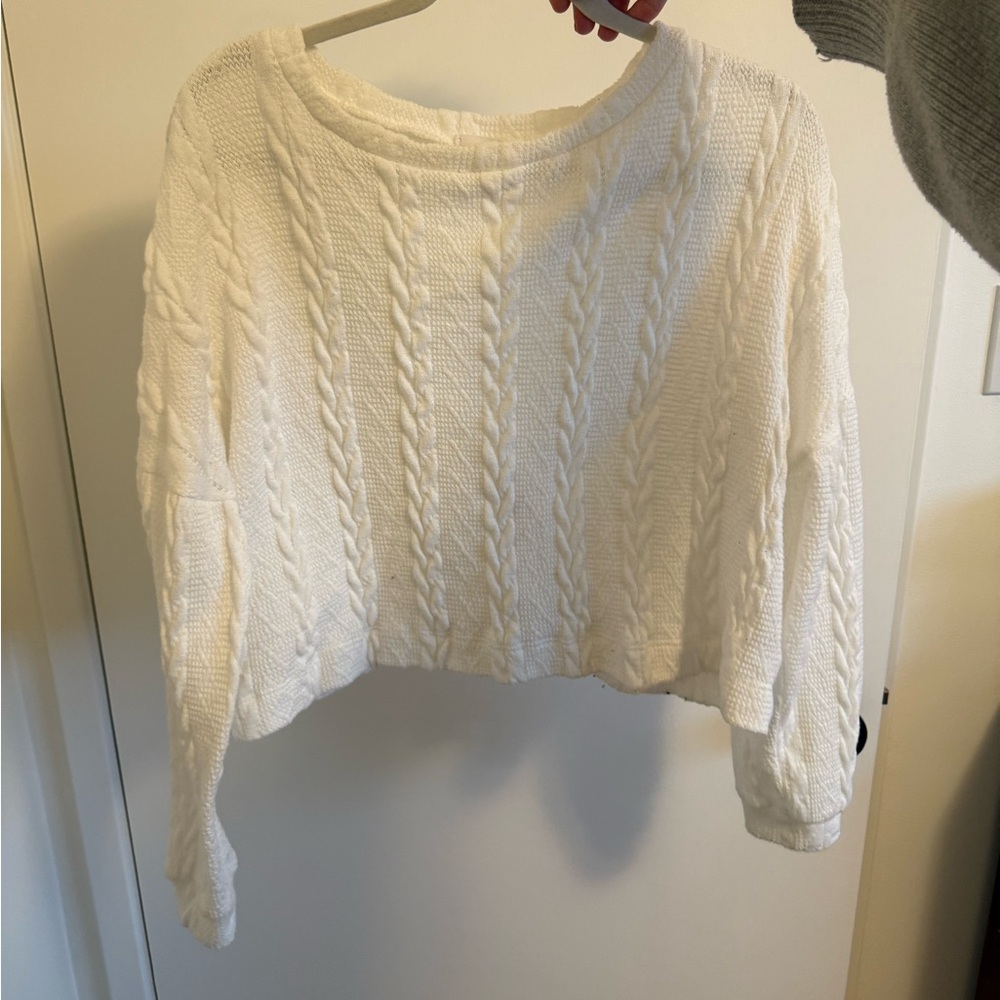 CJLA white knit sweater